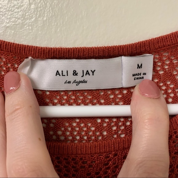 Ali & Jay Long Sleeve Pleated Boho Knit Sweater Dress Size Medium - Picture 3 of 8